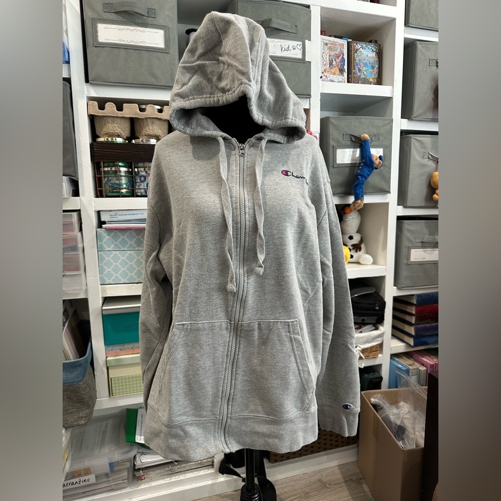 Champion Gray Zip-Up Hoodie